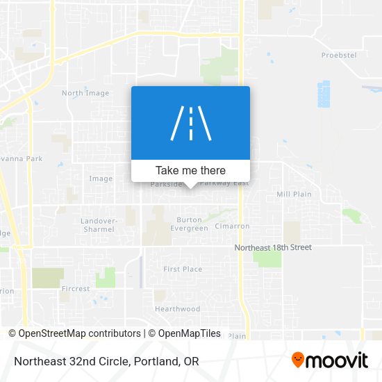 Northeast 32nd Circle map