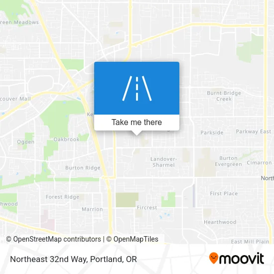 Northeast 32nd Way map