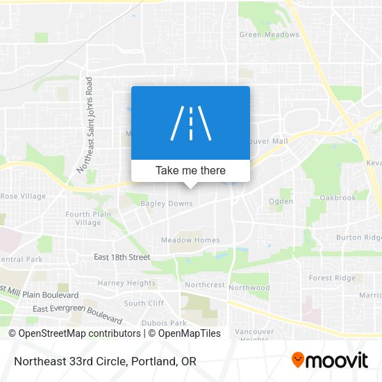 Northeast 33rd Circle map