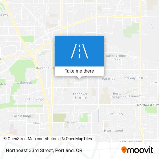 Northeast 33rd Street map