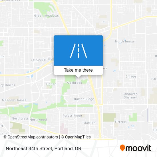 Northeast 34th Street map