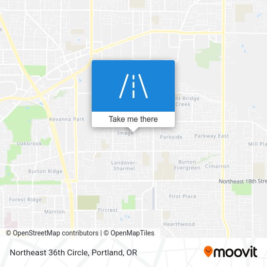 Northeast 36th Circle map