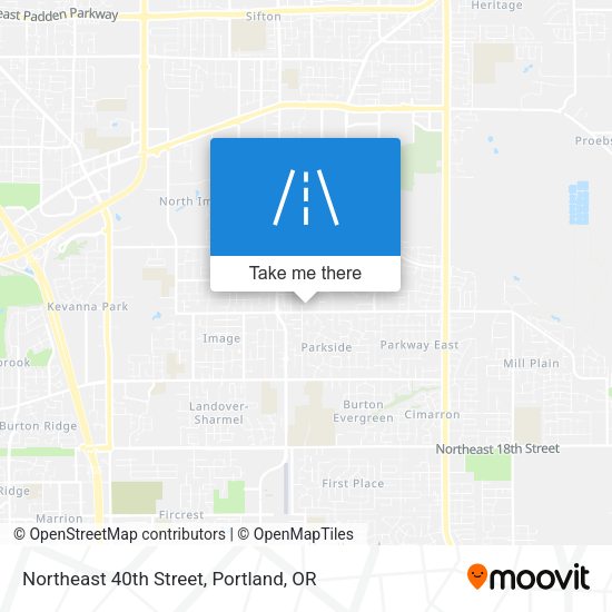 Northeast 40th Street map