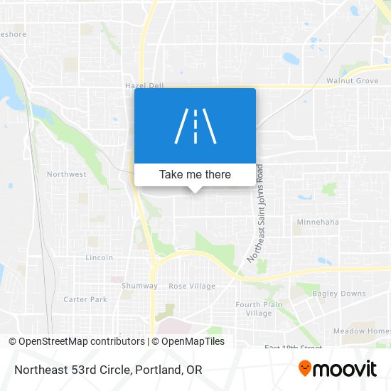 Northeast 53rd Circle map