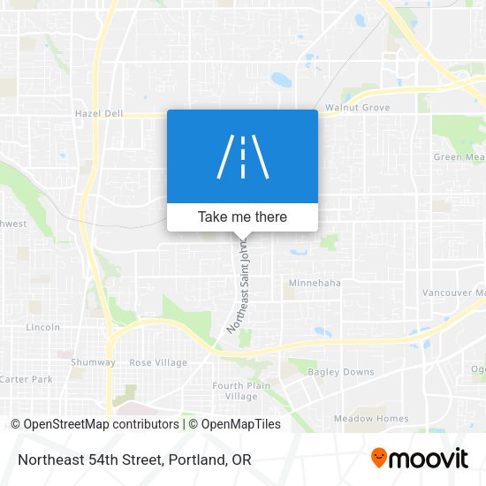 Northeast 54th Street map