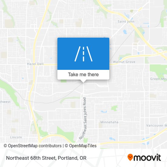 Northeast 68th Street map