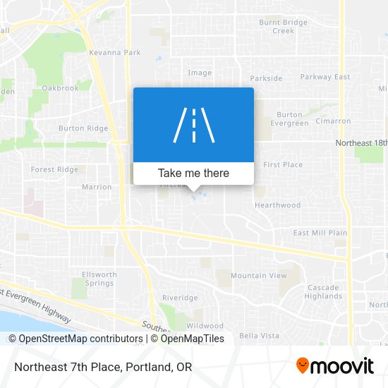 Northeast 7th Place map