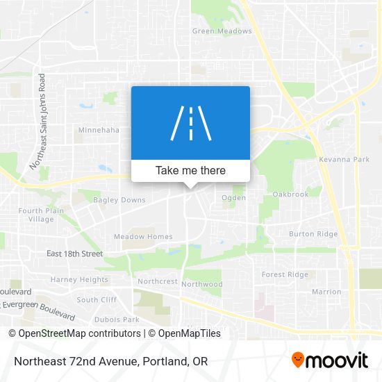Northeast 72nd Avenue map