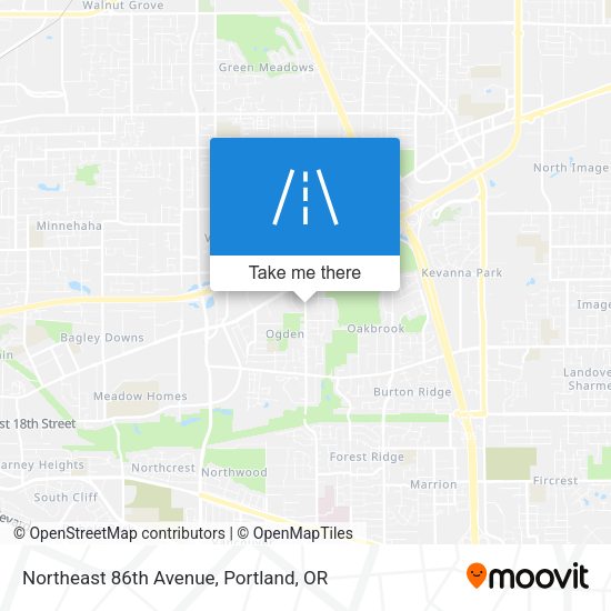 Northeast 86th Avenue map