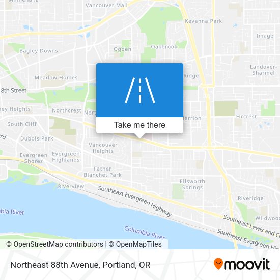 Northeast 88th Avenue map