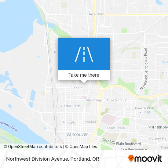 Northwest Division Avenue map