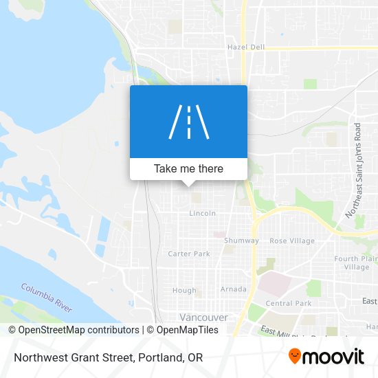 Northwest Grant Street map