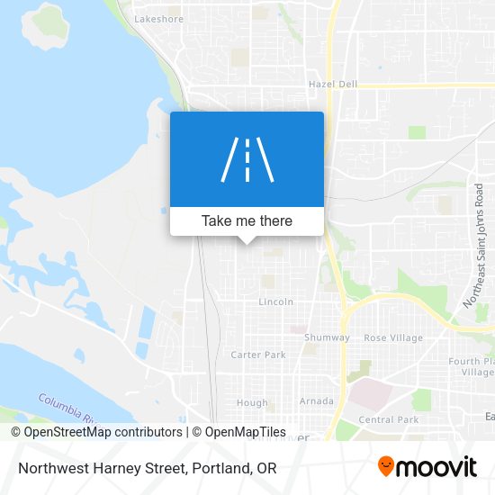 Northwest Harney Street map
