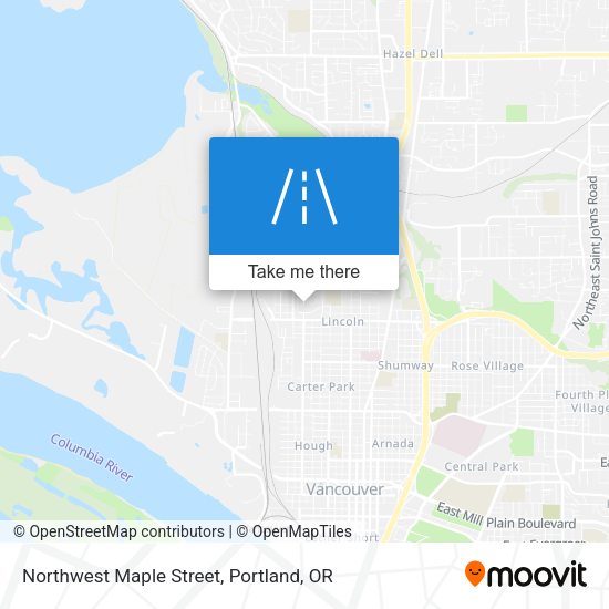 Northwest Maple Street map