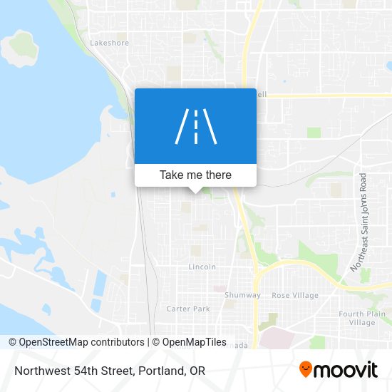 Northwest 54th Street map