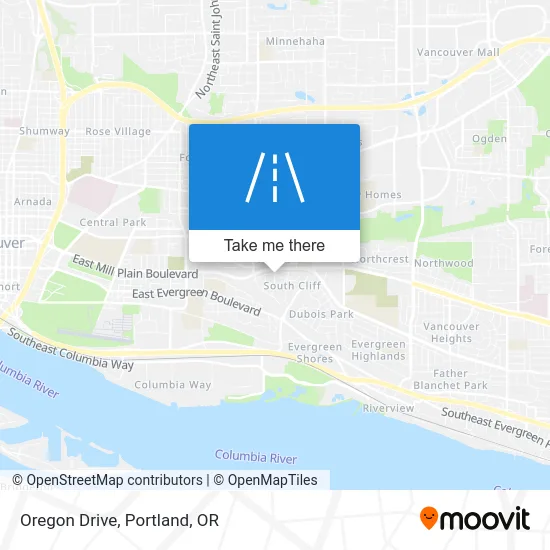 Oregon Drive map