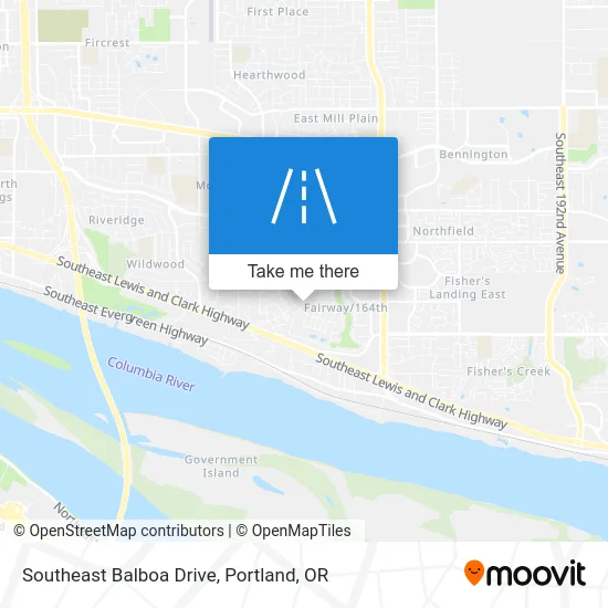 Southeast Balboa Drive map