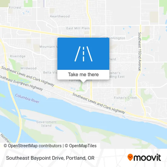 Southeast Baypoint Drive map