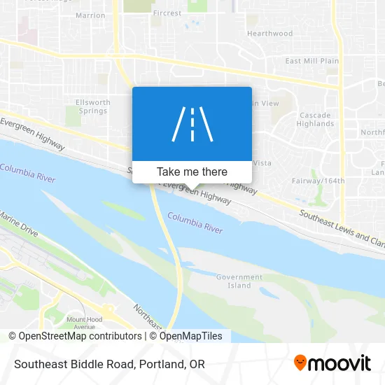 Southeast Biddle Road map