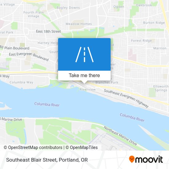 Mapa de Southeast Blair Street