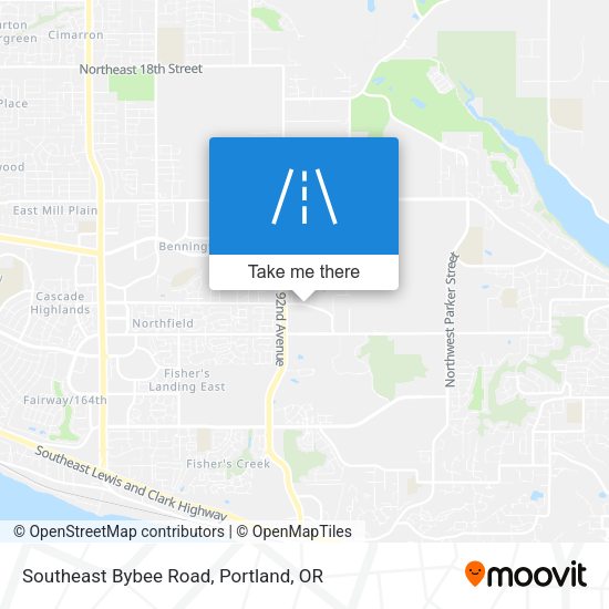 Southeast Bybee Road map