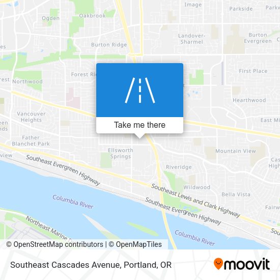 Southeast Cascades Avenue map