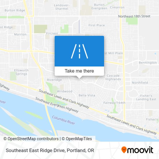 Southeast East Ridge Drive map