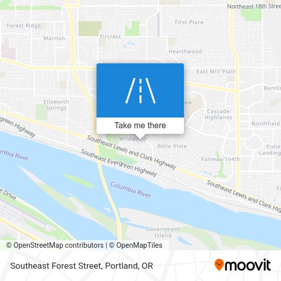 Southeast Forest Street map