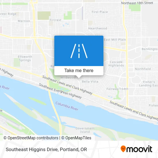 Southeast Higgins Drive map