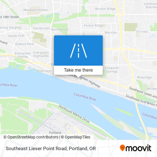 Southeast Lieser Point Road map
