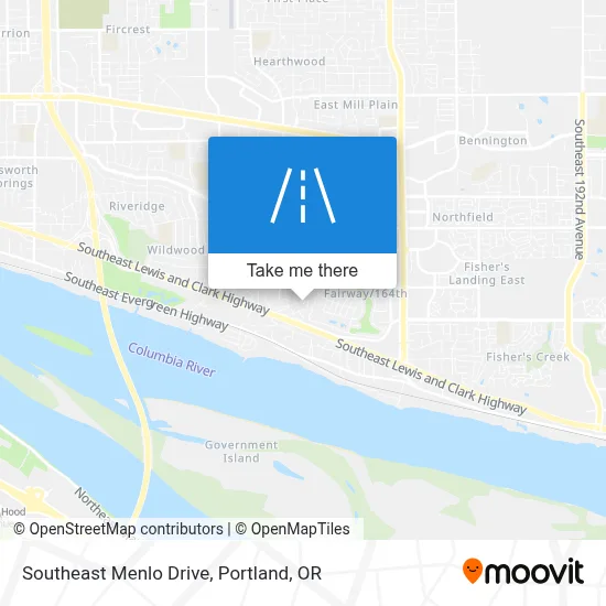 Southeast Menlo Drive map