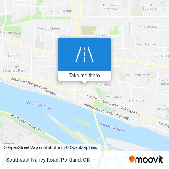 Southeast Nancy Road map