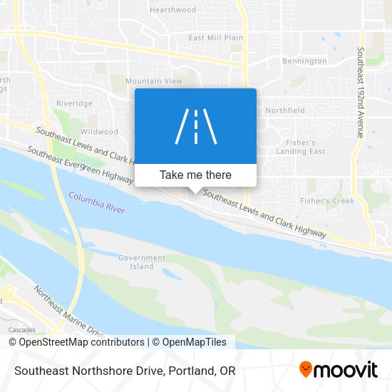 Southeast Northshore Drive map