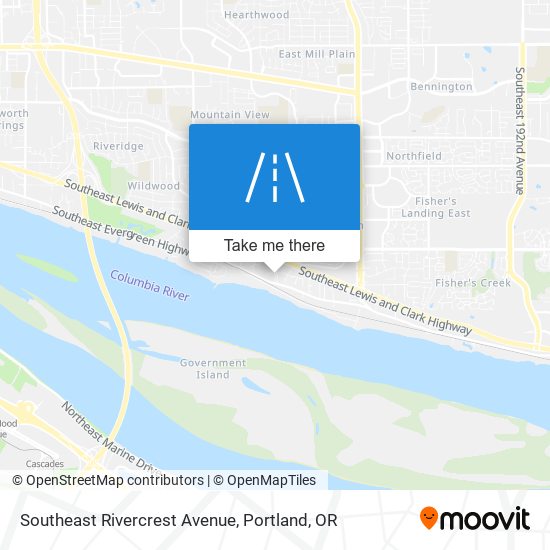 Southeast Rivercrest Avenue map