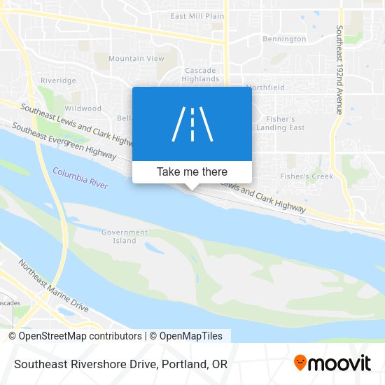 Southeast Rivershore Drive map