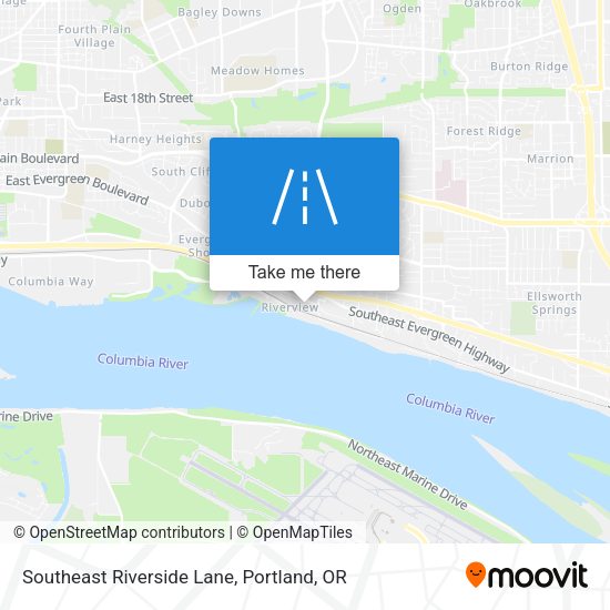 Southeast Riverside Lane map