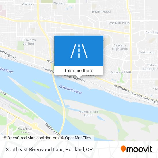 Southeast Riverwood Lane map