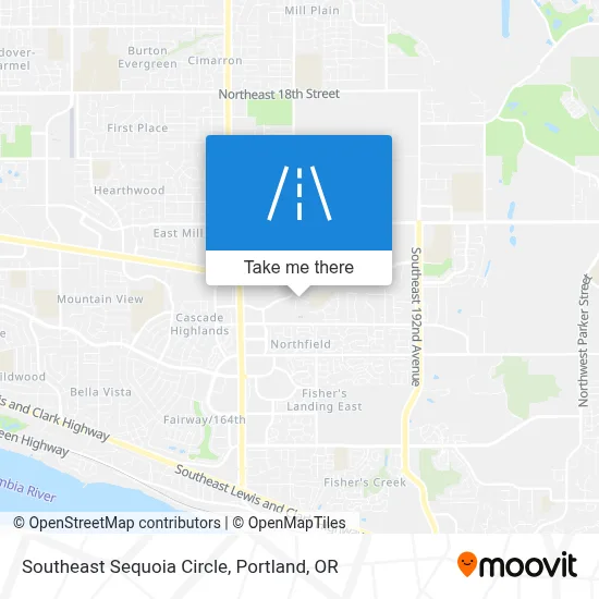 Southeast Sequoia Circle map