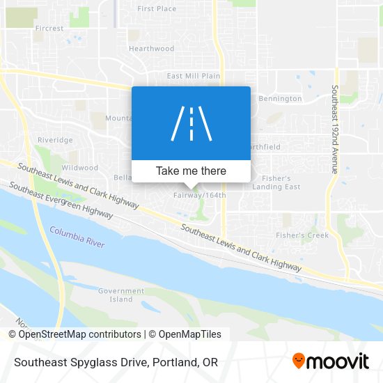 Southeast Spyglass Drive map