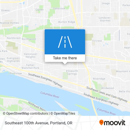 Southeast 100th Avenue map