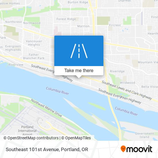 Mapa de Southeast 101st Avenue