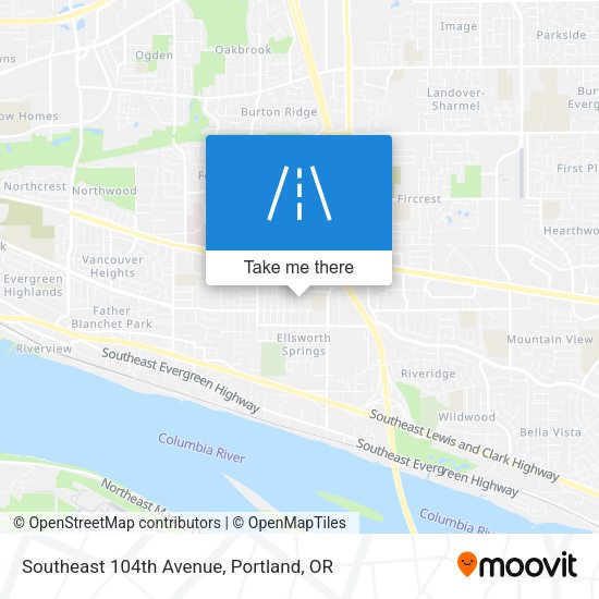 Southeast 104th Avenue map