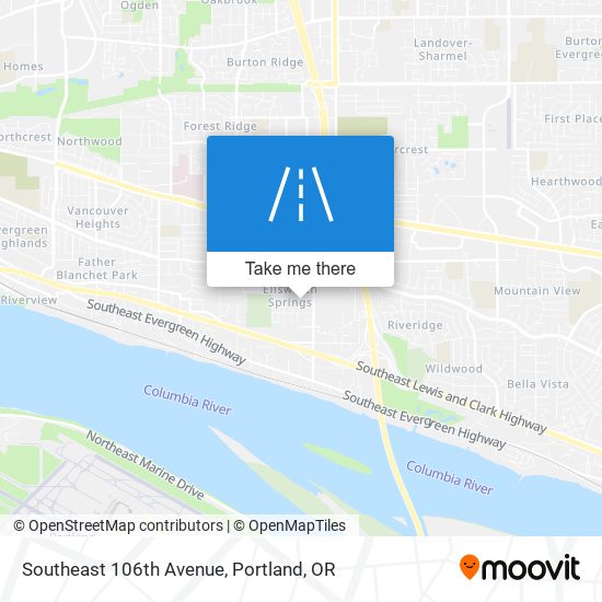 Southeast 106th Avenue map