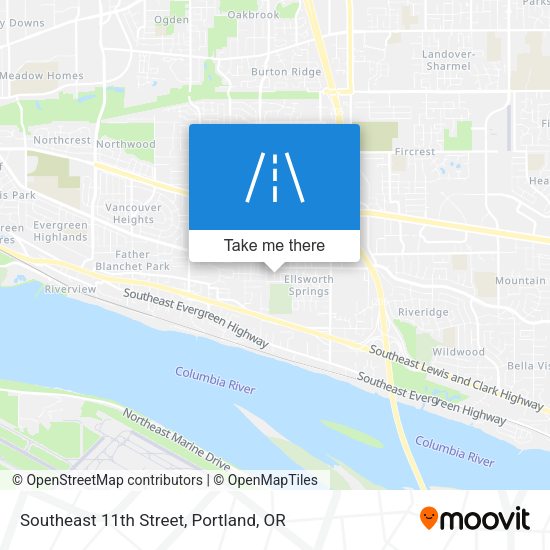 Southeast 11th Street map