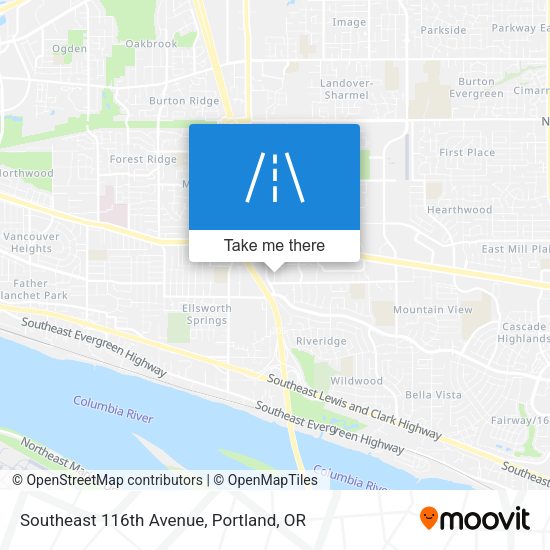 Mapa de Southeast 116th Avenue