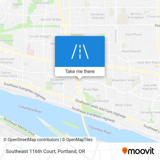 Southeast 116th Court map