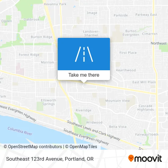 Southeast 123rd Avenue map