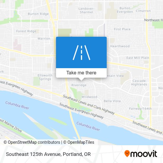 Southeast 125th Avenue map