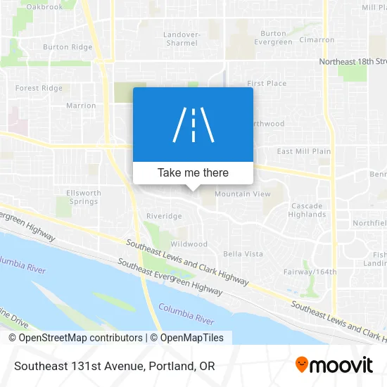 Mapa de Southeast 131st Avenue