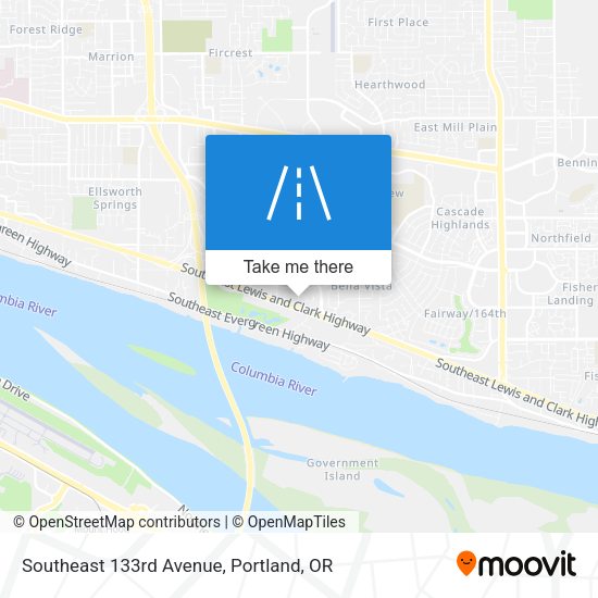 Southeast 133rd Avenue map